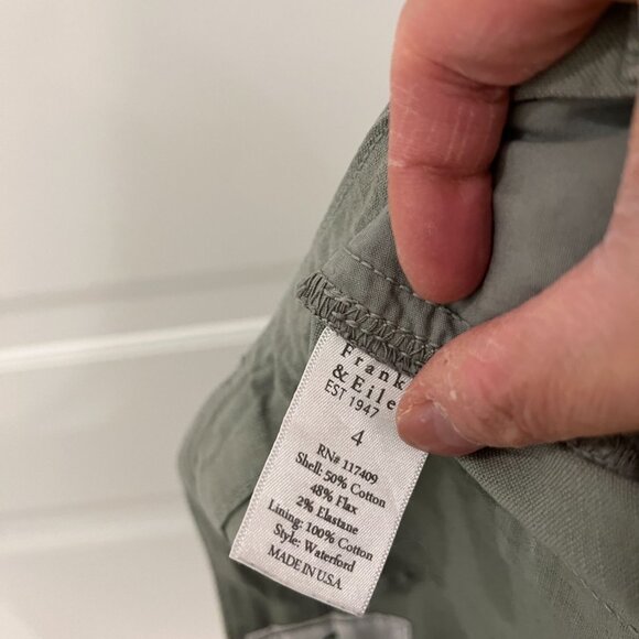 NWOT Frank & Eileen Waterford Walking Shorts Cotton Flax Blend Size 4 - Picture 9 of 9